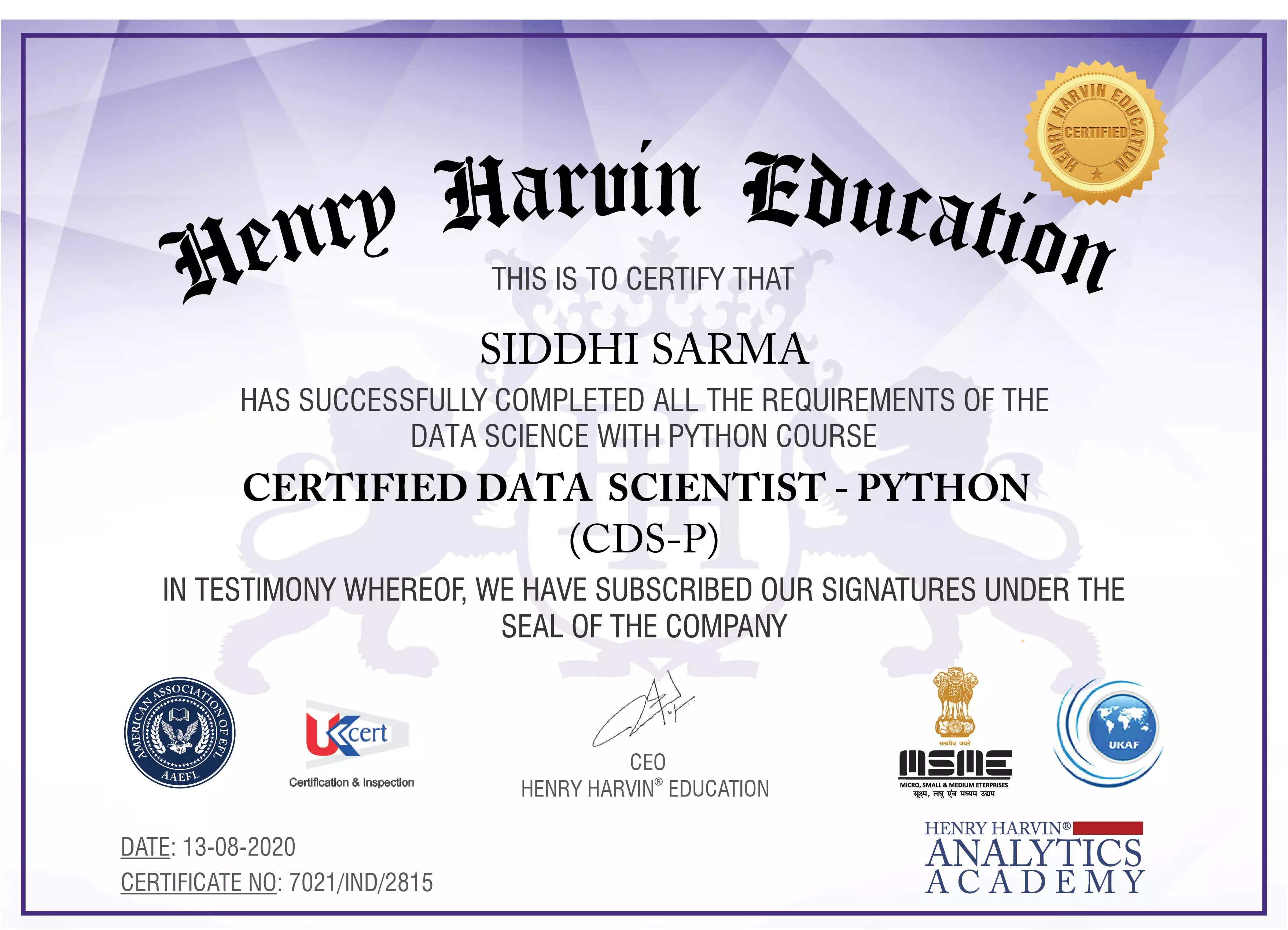 Data Science with Python Course